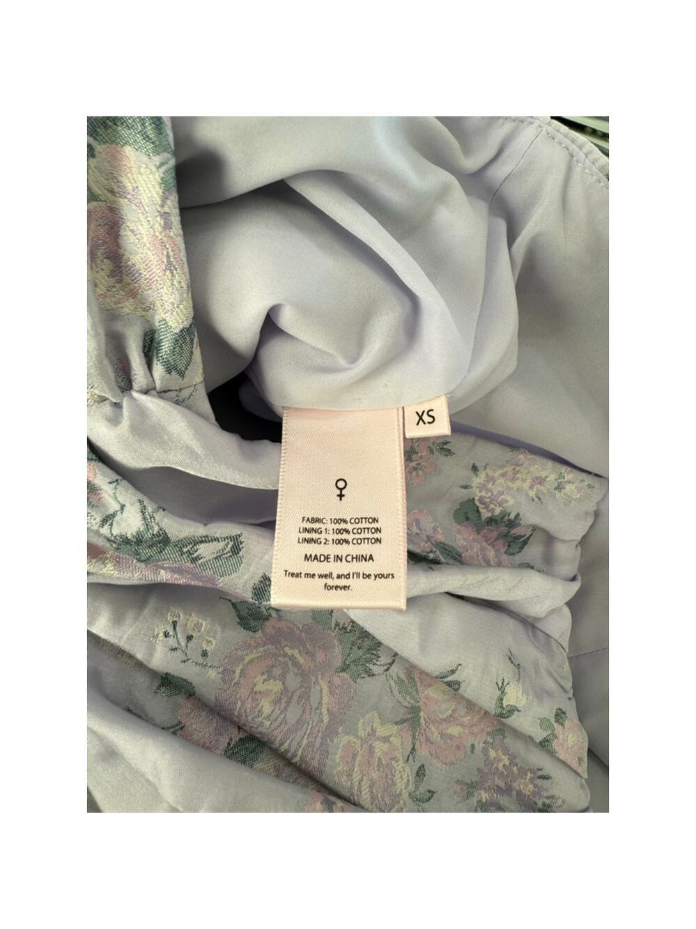 Selkie XS Lavender Pink Floral Ruched Mini Skirt - Picture 4 of 4